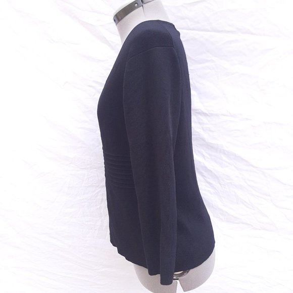 Linda Matthews Petite P/M Medium Black Blazer Jacket - Picture 5 of 6